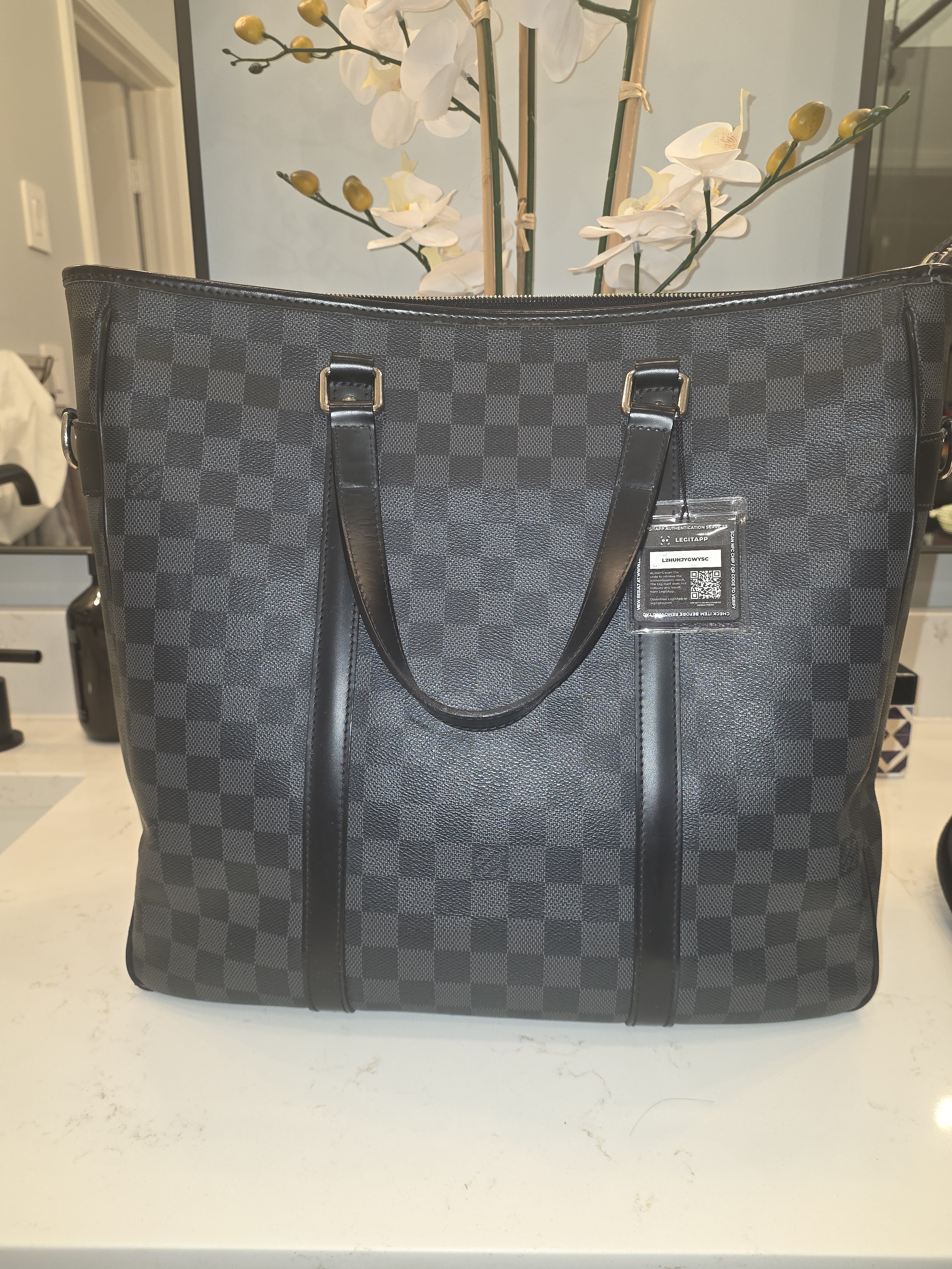 Louis Vuitton Black Damier Graphite Canvas Duffel Bag